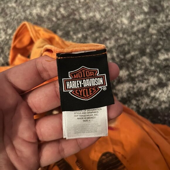 Harley-Davidson Orange Winged Muscle Tank - Picture 9 of 9
